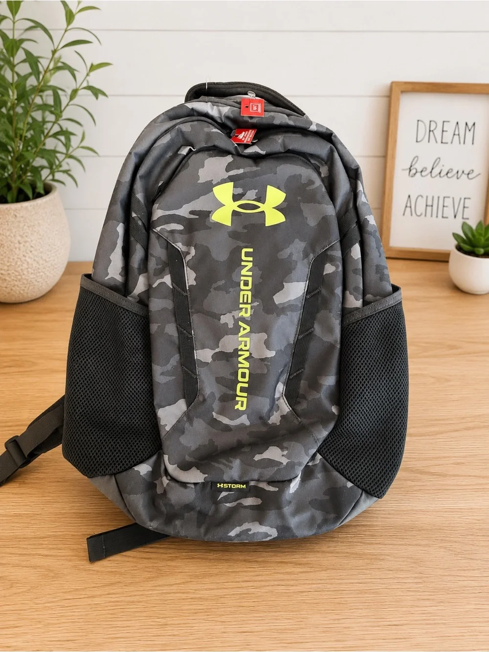 NWT Under Armour Storm Backpack | Black-Metallic Gold| 16” Laptop | Storm Water
